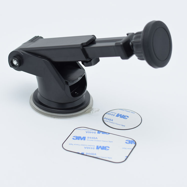 旋轉車載手機支架圓形磁鐵頭吸盤支架擋風玻璃伸縮杆導航汽車支架