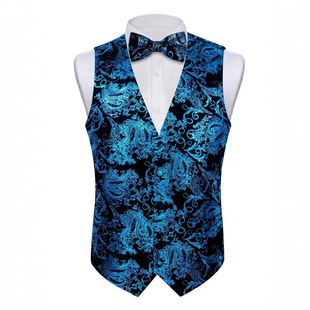 Amazon Cross-Border Foreign Trade Summer Men's Suit Vest Men's European and American Hot Stamping Casual Formal Vest Vest