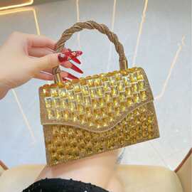 新款大容量跨境女包满钻手提包包百搭晚宴包高级感时尚派对手拎包