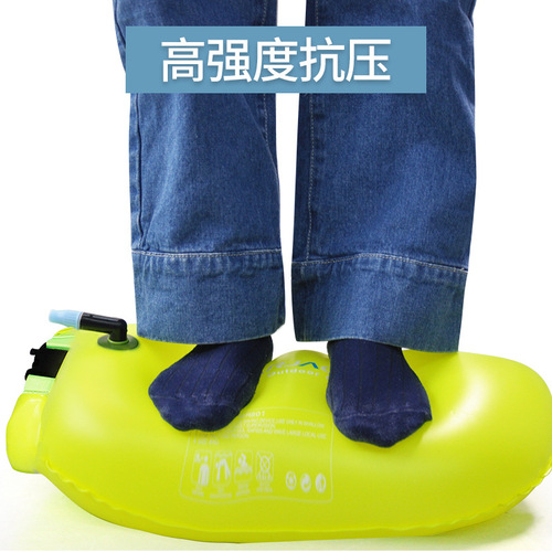 Double airbag swimming float inflatable follower float swimming buoy inflatable lifesaving bag thickened diving swimming bag