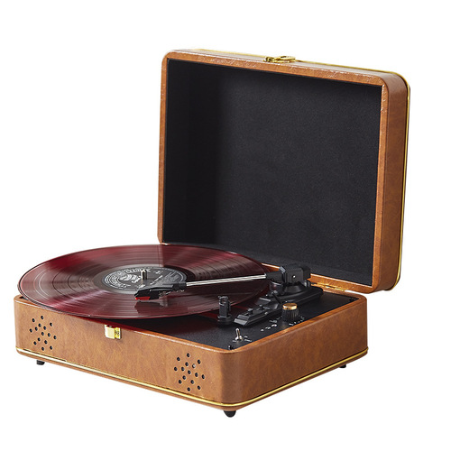 New Product Multifunction Living Room Retro Record Player Portable Gift Wireless Bluetooth Speaker Turntable