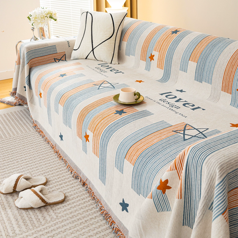 Universal non‑slip sofa cover, chenille, four‑season, multiple sizes & patterns