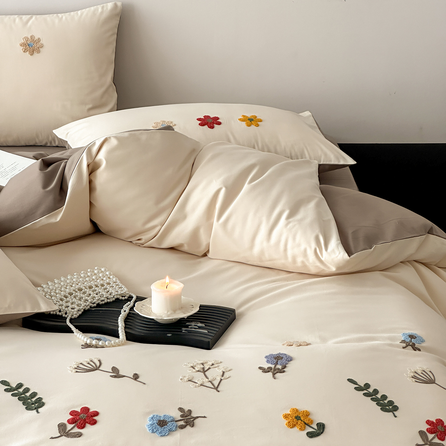 Brushed Cotton Four-piece Bedding Set For Autumn And Winter_voghion.com