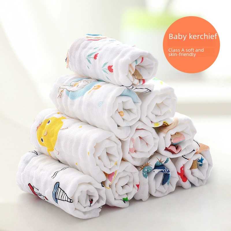 Children's eating bib, gauze towel, baby hygiene product for new born for face washing, handkerchief