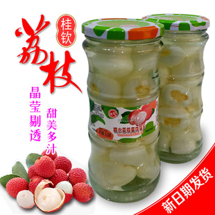 Guiqin Tangshui Litchi Cans 600 грамм свежей плоти, повседневные фруктовые салат для напитков Завод по заводу цены Прямые продажи