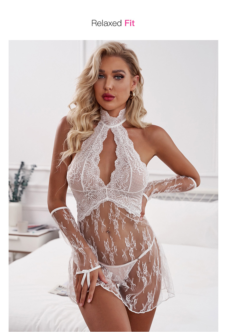 women s lace mesh pajamas nihaostyles clothing wholesale NSMDS77925