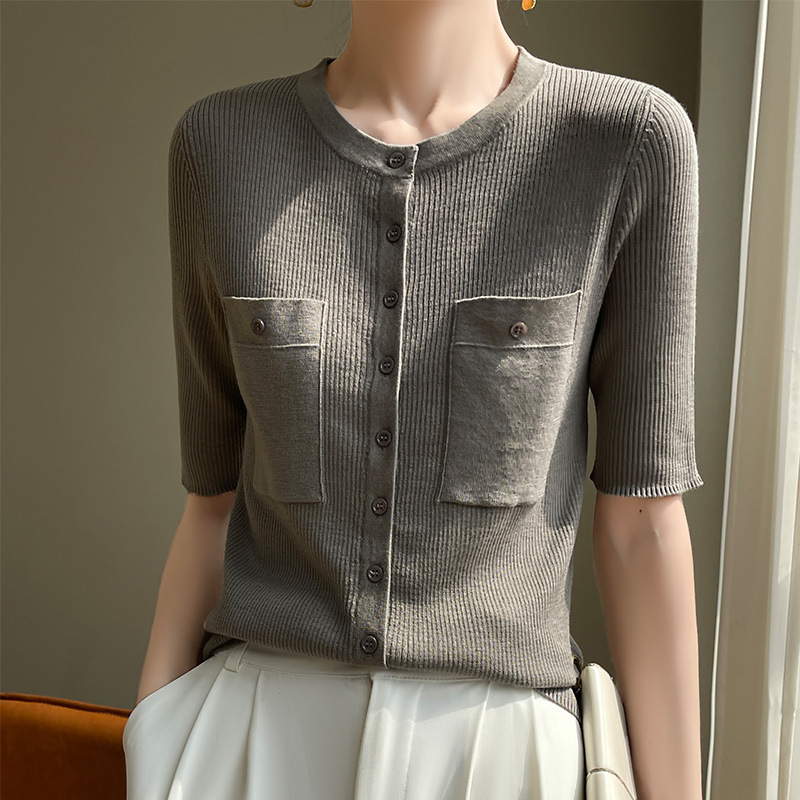 Summer woolen thin cardigan