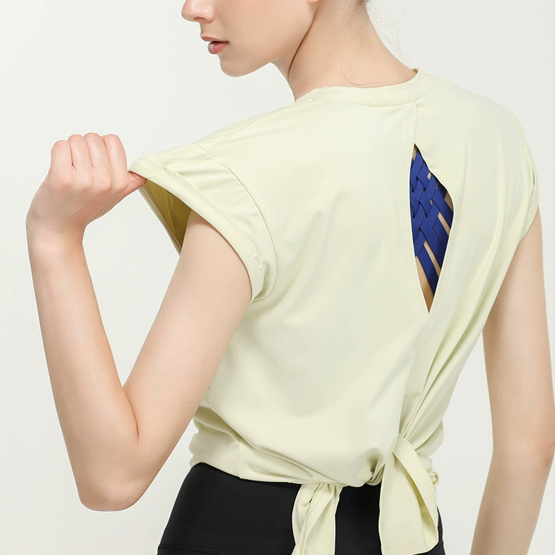 Модная дышащая одежда для йоги, спортивный костюм, sexy T-shirt для зала, городской стиль, интернет-звезда