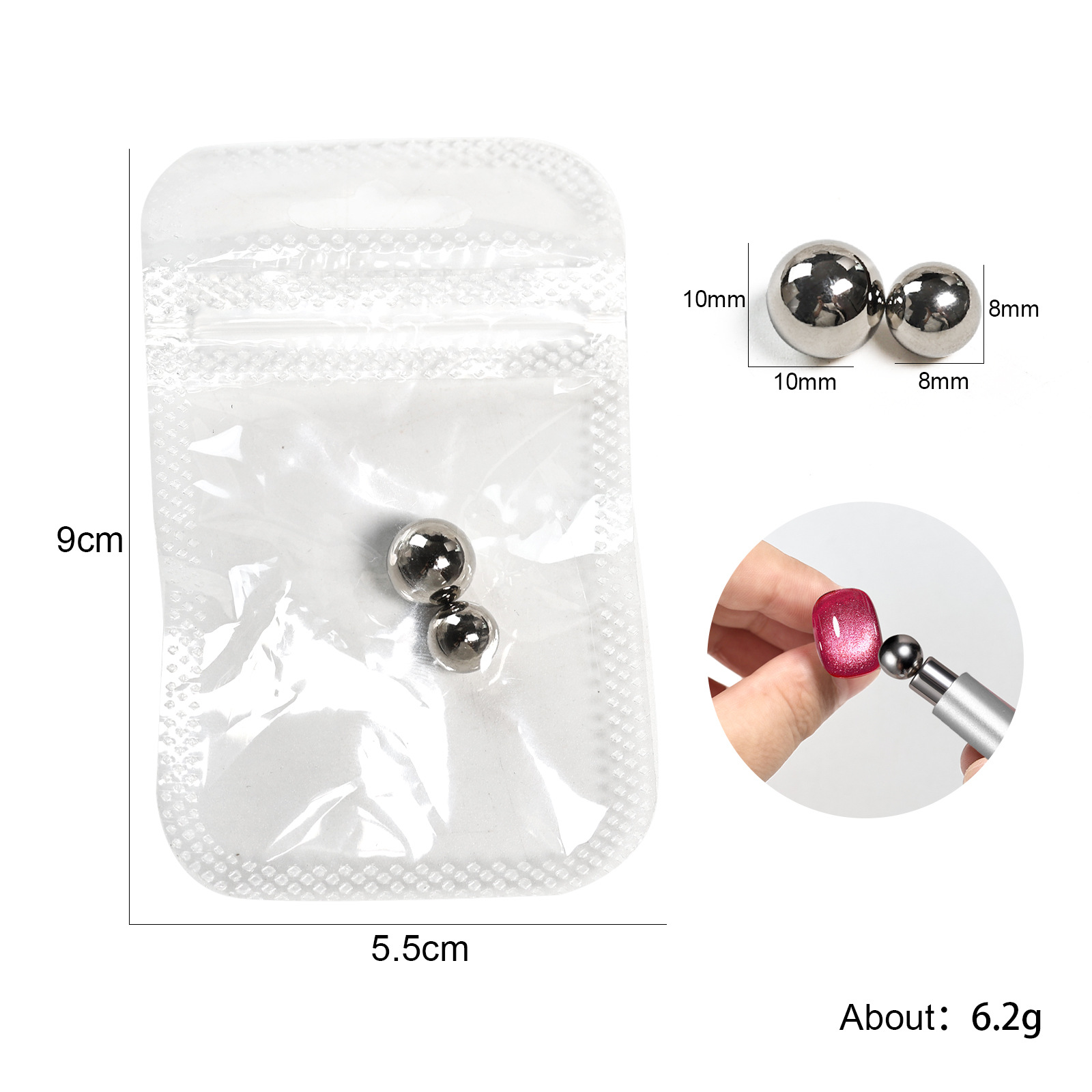 Herramientas para decoración de uñas, imán magnético súper fuerte para ojo de gato con varios estilos, imán para gel de ojo de gato, varita magnética multifuncional pequeña