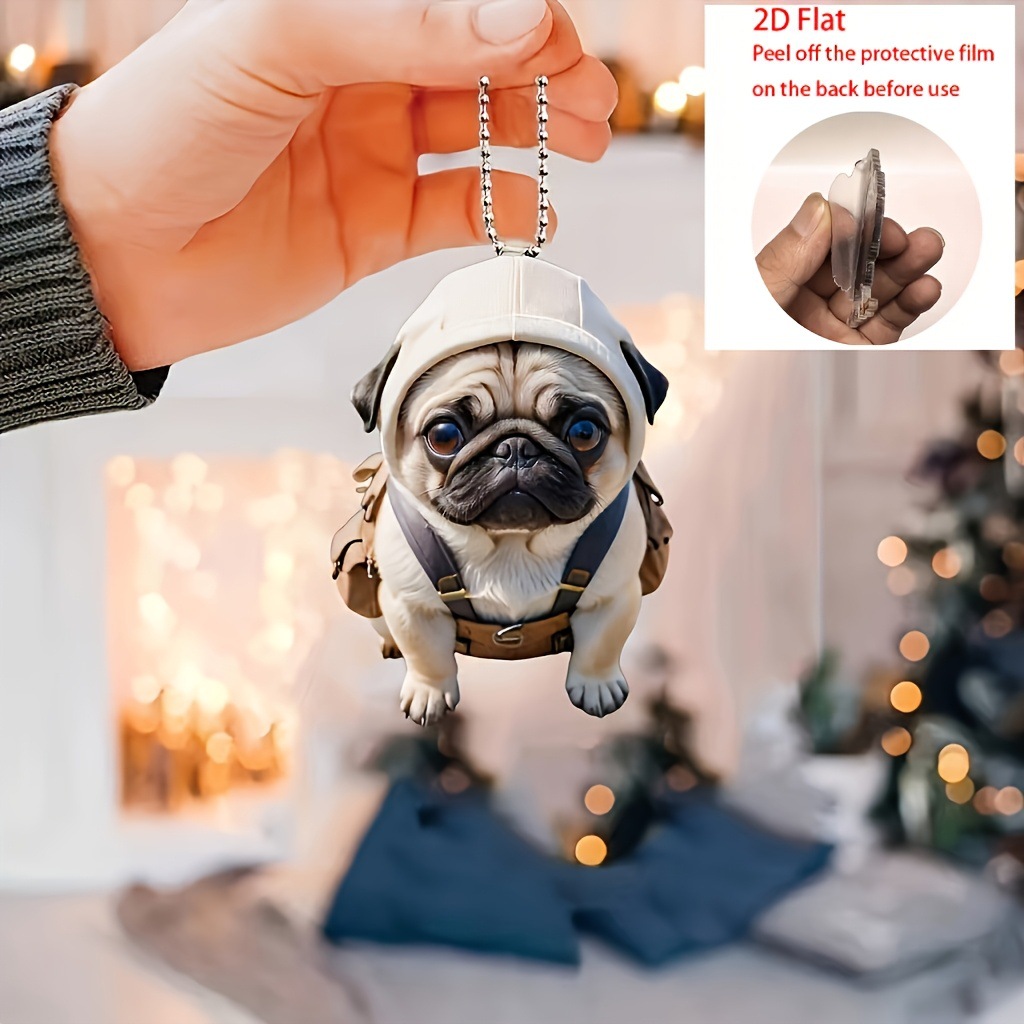 Adornos colgantes para perros creativos de acrílico transfronterizo Accesorios para automóviles Decoración interior Colgante de automóvil
