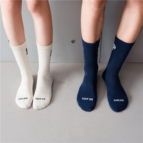 Long socks spring new ins trendy letter sports Hong Kong style couple style personalized socks