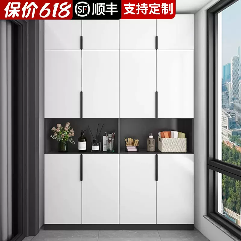 阳台专用储物柜防晒飘窗柜收纳柜子高颜值置物架杂物防水实木立柜