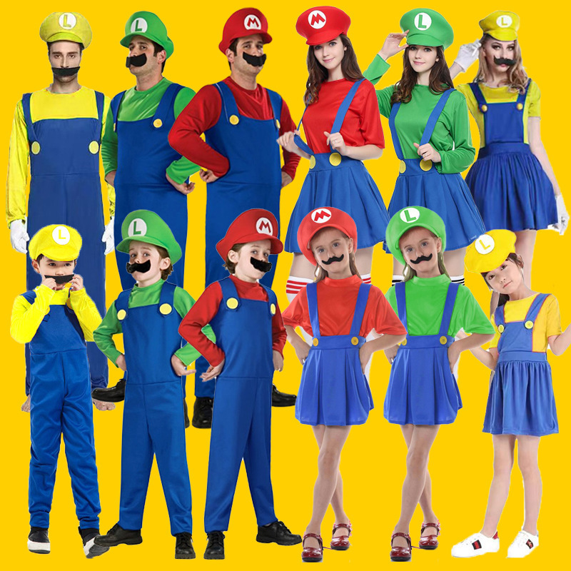 Children's Halloween Costumes Cosplay Costumes Cartoon Animation Kidsren's Mario Costumes Festival Super Mario