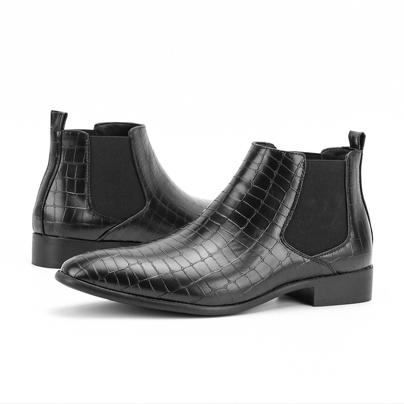 Stivali da uomo Scarpe da uomo con testa quadrata piccola tutti gli stivaletti da uomo alla moda_voghion.com