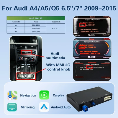 Simsiz CarPlay və Android Auto – Upgrade Suitable for Audi - audi-a4a5q5-657-2009-2015