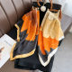 Printed New Style Large Square Scarf Spring and Summer Age-reducing Professional Silk Scarf Outer Shawl Light Luxury Thin Beach Scarf Photo Tide