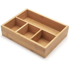 跨境咖啡包茶包收纳盒家用分格零食坚果整理盒木质桌面调料置放盒