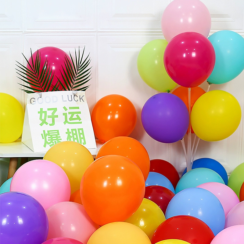 批发哑光气球12寸加厚多巴胺彩色气球广告印刷生日派对装饰气球|undefined