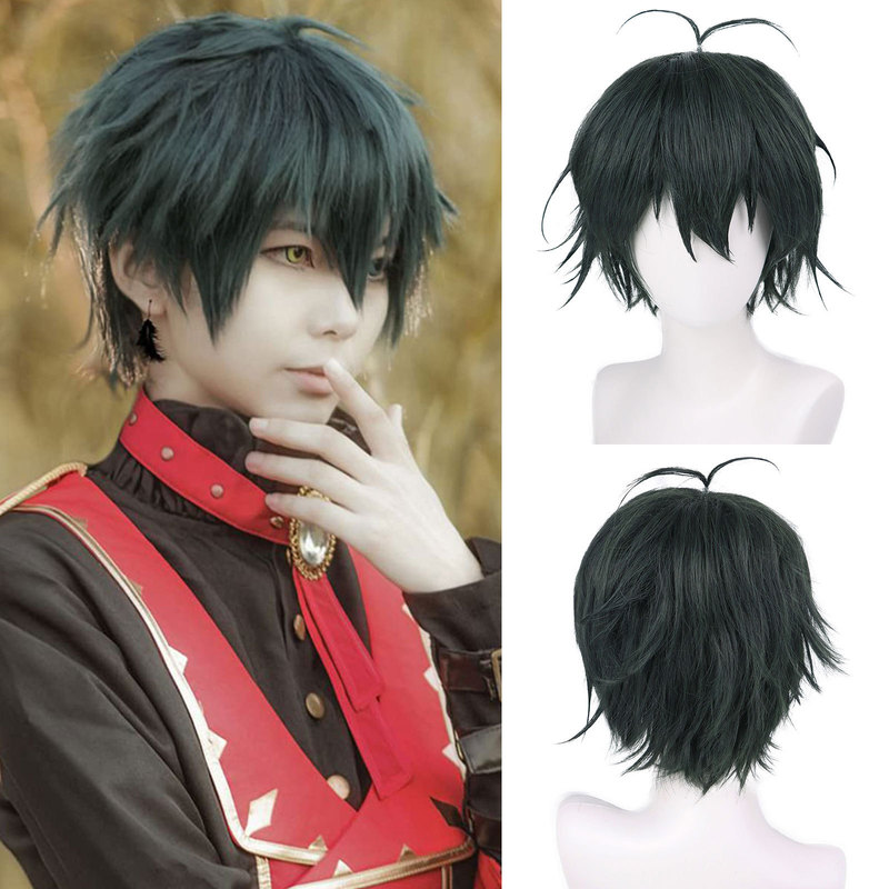 [] Cosplay Wig Anime Ensemble Star Dark Green Dekumikacosplaywig Artificial Person