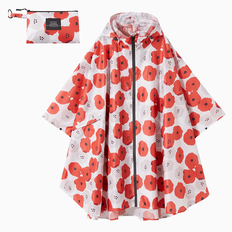 Fabricantes venden japonés Corea del Sur moda Capa delgada hombres y mujeres adultos impermeable poncho mochila ciclismo Amazon comercio exterior image 8
