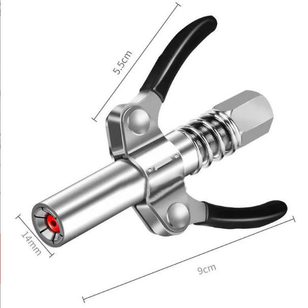 新款单双柄齿轮注油嘴高压黄油枪嘴头单柄双柄锁钳式黄油枪平头