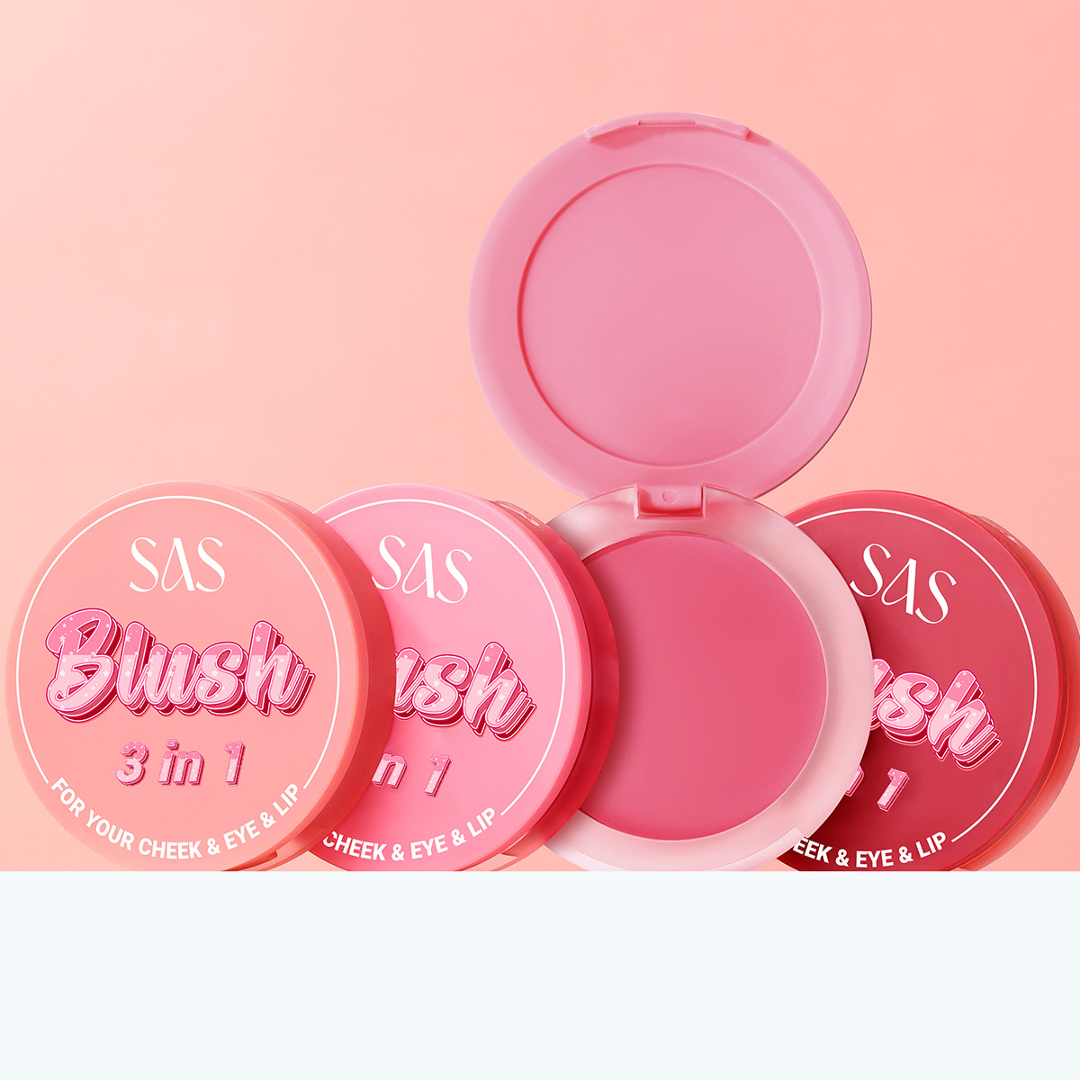 USHAS European and American Cross-border spot rubor en polvo ligero, delicado y duradero, impermeable, mejora la tez natural SAC002