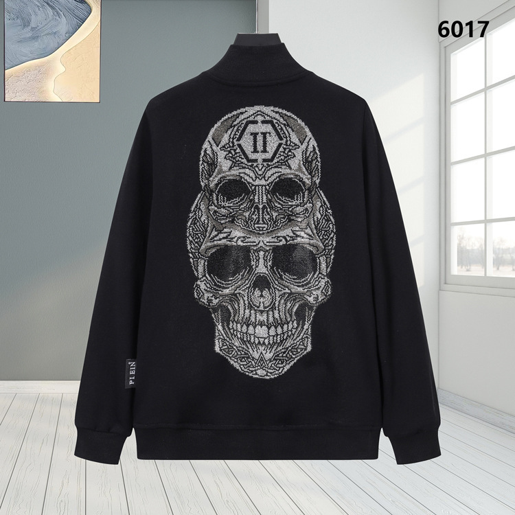 A generation of fashion brand Philip Plane PP autumn and winter vests boys simple fashion cross-border rhinestone skull