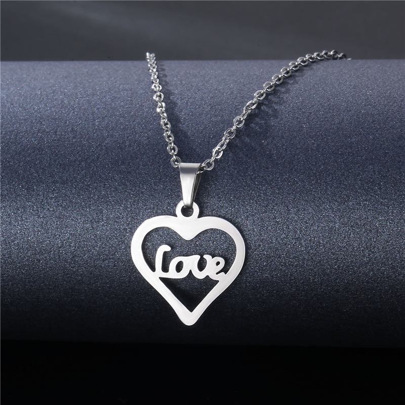 Wholesale Jewelry Stainless Steel Hollow Geometric Tag Necklace Nihaojewelry display picture 54