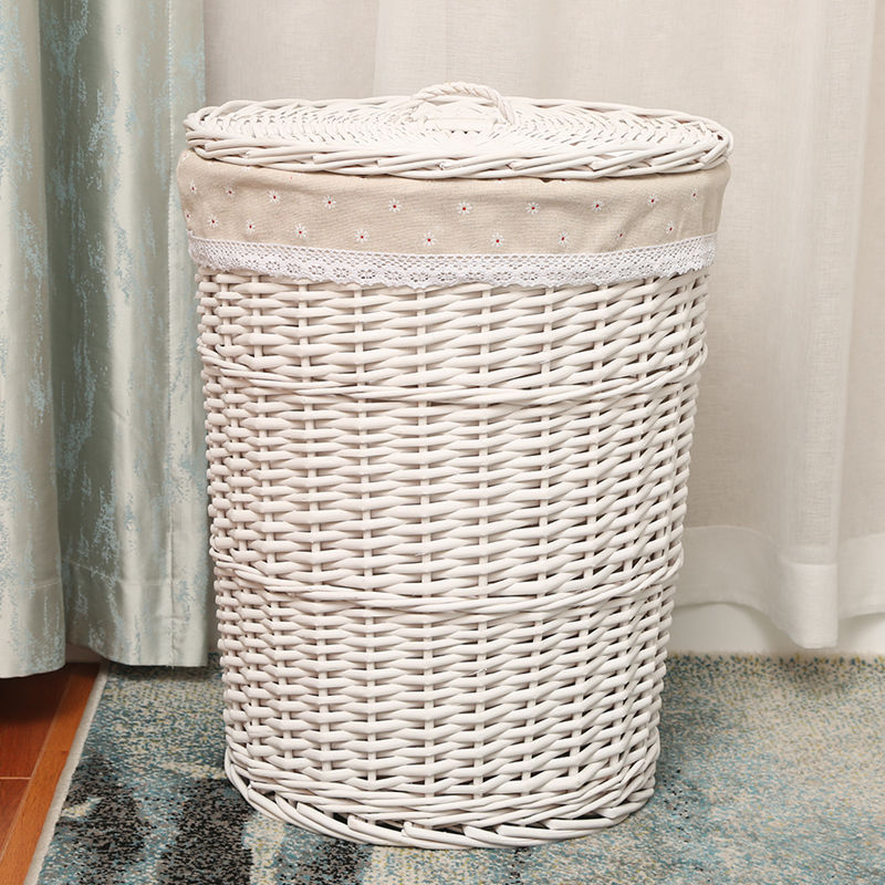 Cesta de almacenamiento de ropa sucia tejida de caña Cesta de ropa sucia Cesta de almacenamiento de ropa sucia