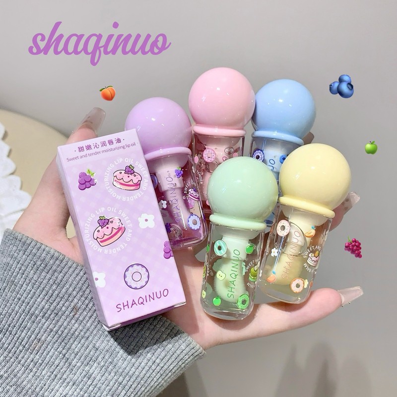 SHAQINUO甜嫩沁润唇油水润唇油保湿滋润学生素颜唇蜜嘟嘟果味唇唇|undefined