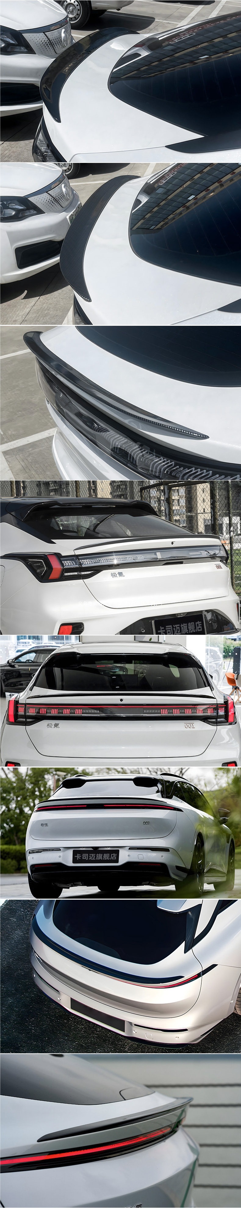 Suitable for Zeekr 001 modified car roof spoiler, rear spoiler, performance spoiler, exterior modification, no drilling required