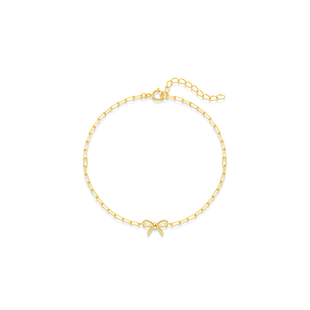 Geometric Pattern All Seasons Season Women's Gender Plating Design 1 Piece 925 Sterling Silver Geometric 925 Sterling Silver Paperclip Chain Bracelets