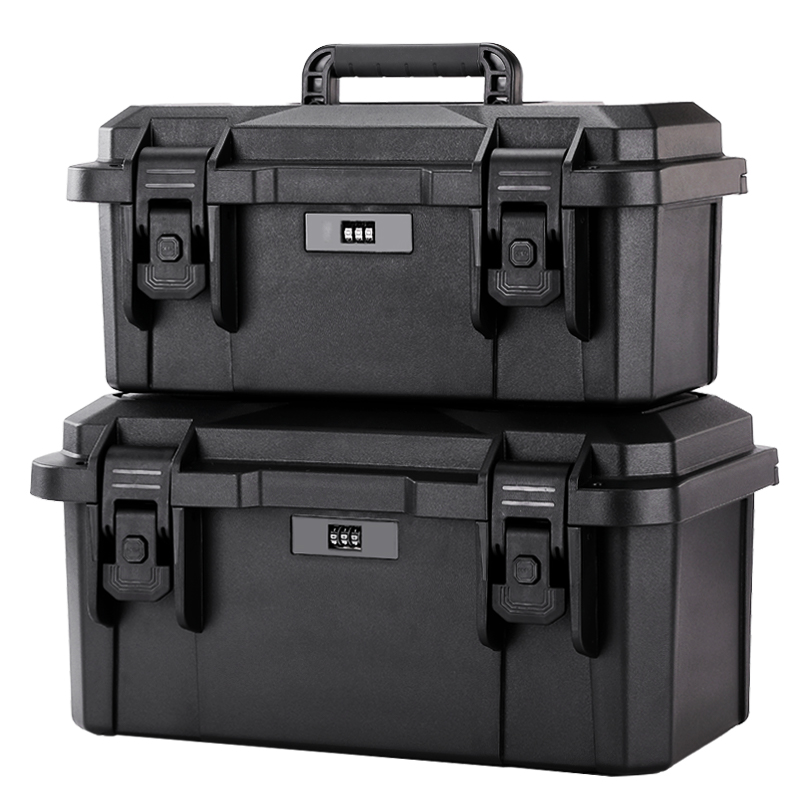 Caja de herramientas de reparación de hardware ALUBOX con bloqueo de contraseña Película para automóvil Caja de almacenamiento de herramientas de belleza Caja de almacenamiento de doble capa