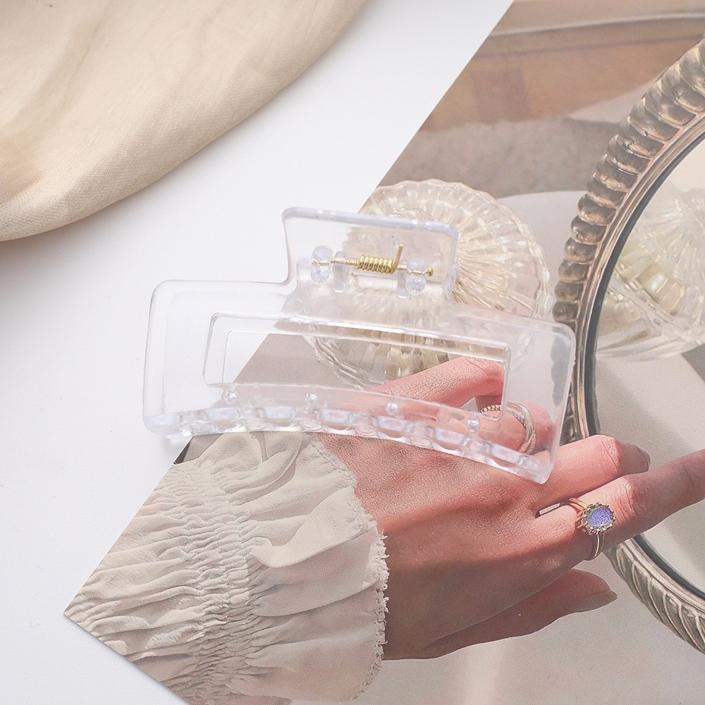 Agarre de pelo helado transfronterizo color de caramelo Cabeza trasera simple clip de pelo grande clip de tiburón de baño updo accesorios para el cabello al por mayor