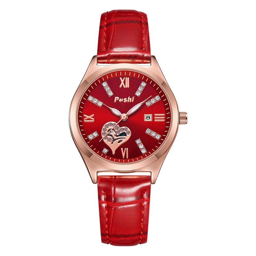 Poshi Venta caliente reloj de mujer estudiante femenina impermeable calendario luminoso diamante incrustado romano digital Reloj de mujer TikTok caliente