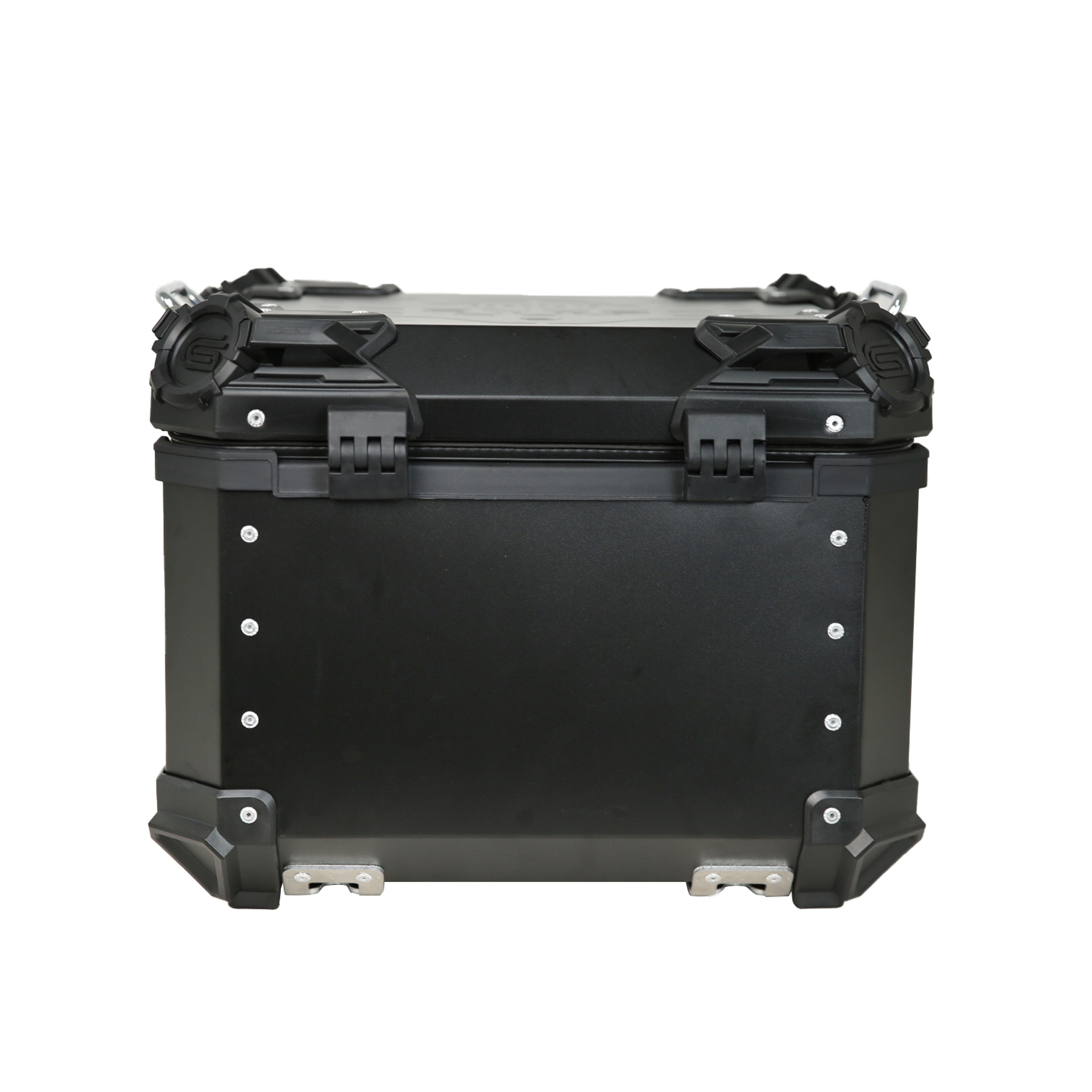 Fabricante de motocicleta 45L impermeable baúl de aleación de aluminio baúl trasero de automóvil eléctrico caja de almacenamiento de desmontación rápida