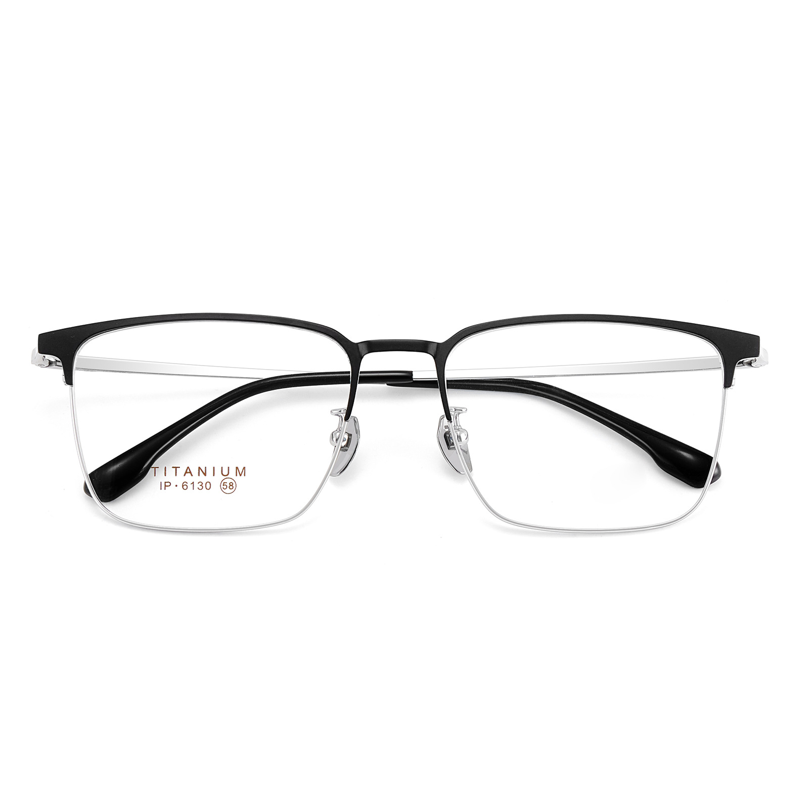 Moda gran marco casual de negocios hombres de titanio puro gafas Marco de vacío IP chapado anti-corrosión puede ser equipado con grados Danyang lote