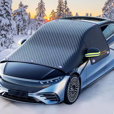 thickened magnetic snow cover antifreeze | Car snow shield - 10-magnets-304145-large-size-green-ears