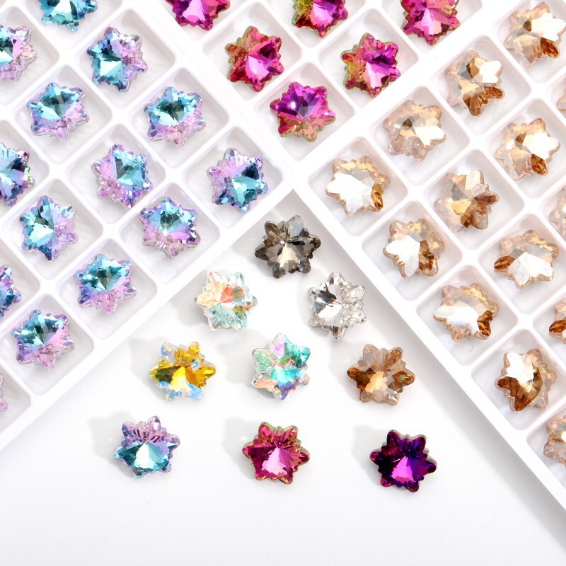 Three-dimensional Snowflake Nail Accessories DIY Hairstyle Accessories Nail Pointed Diamond Clothing Mobile Phone Shell Accessories Rhinestone Patch Three-dimensional Snowflake Nail Accessories DIY Hairstyle Accessories Nail Pointed Diamond Clothing Mobile Phone Shell Accessories Rhinestone Patch