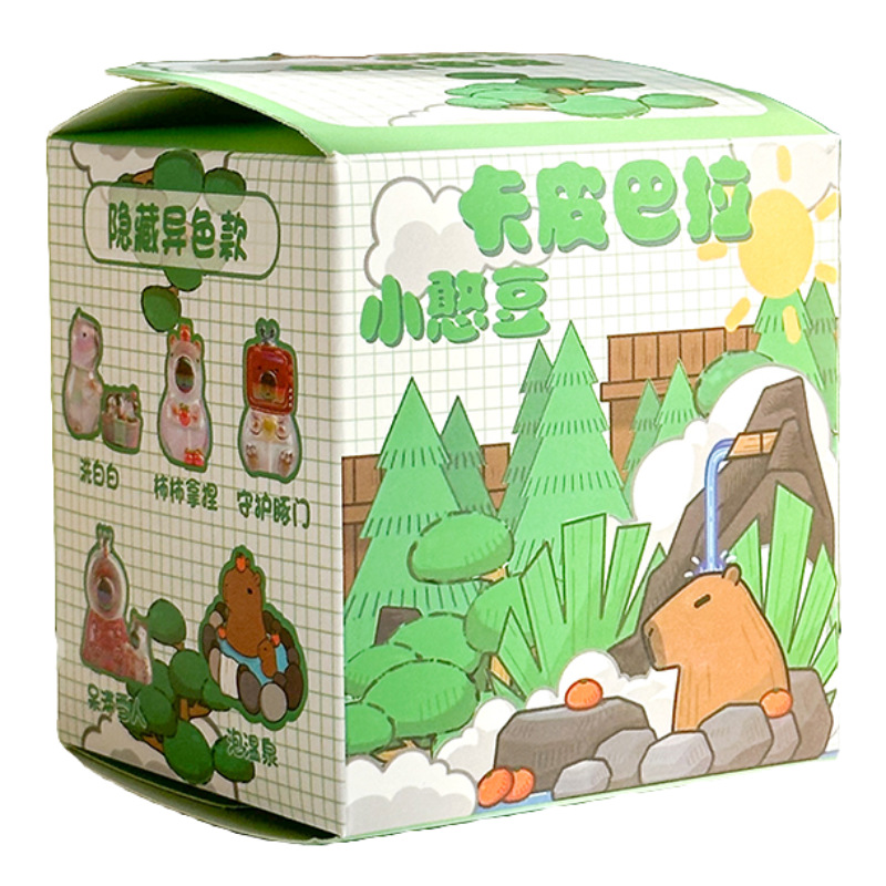 Pequeño frijoles Capybara dibujos animados hechos a mano del delfín de agua decoración de mesa caja ciega huevo girado regalo pequeño estudiante