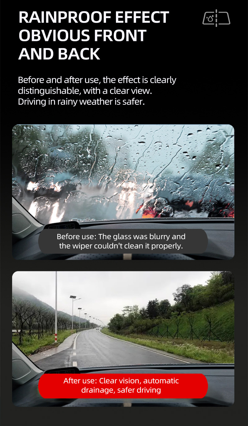 Debedi Car Glass Degreasing Film Sponge Magic Wipe Comes with Detergent Powerful Decontamination Glass Cleaning Artifact