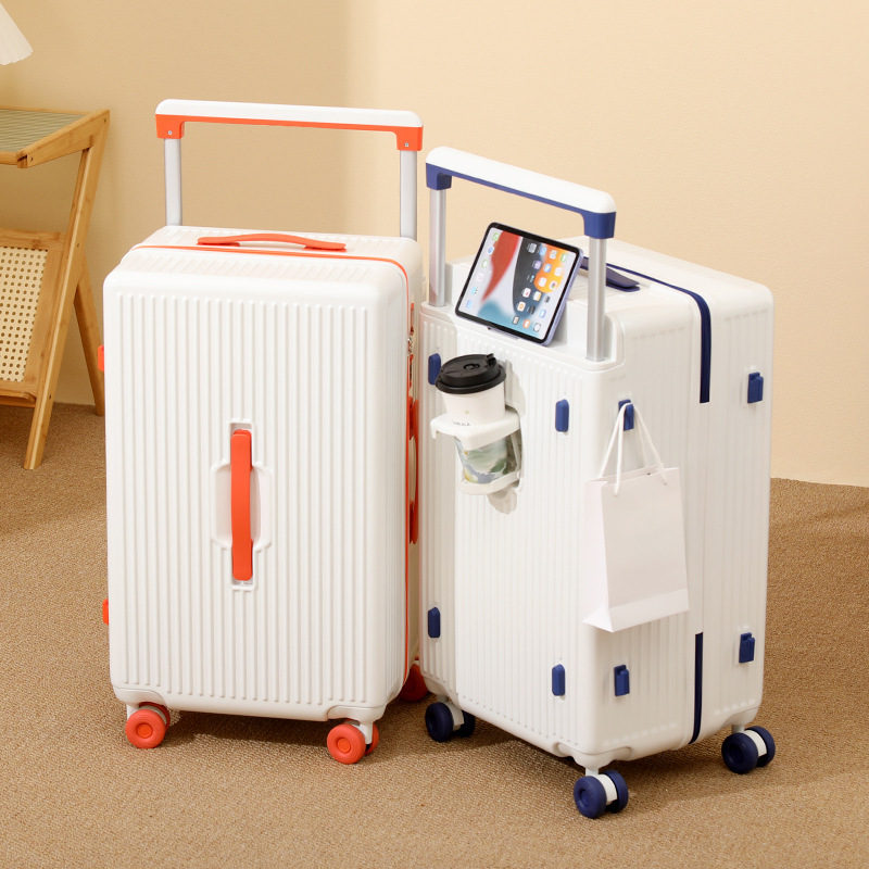 Wide Trolley Luggage for Men and Women 28inch Large Capacity Luggage Case 20inch Contrast Color Password Boarding Case Student Trolley Case