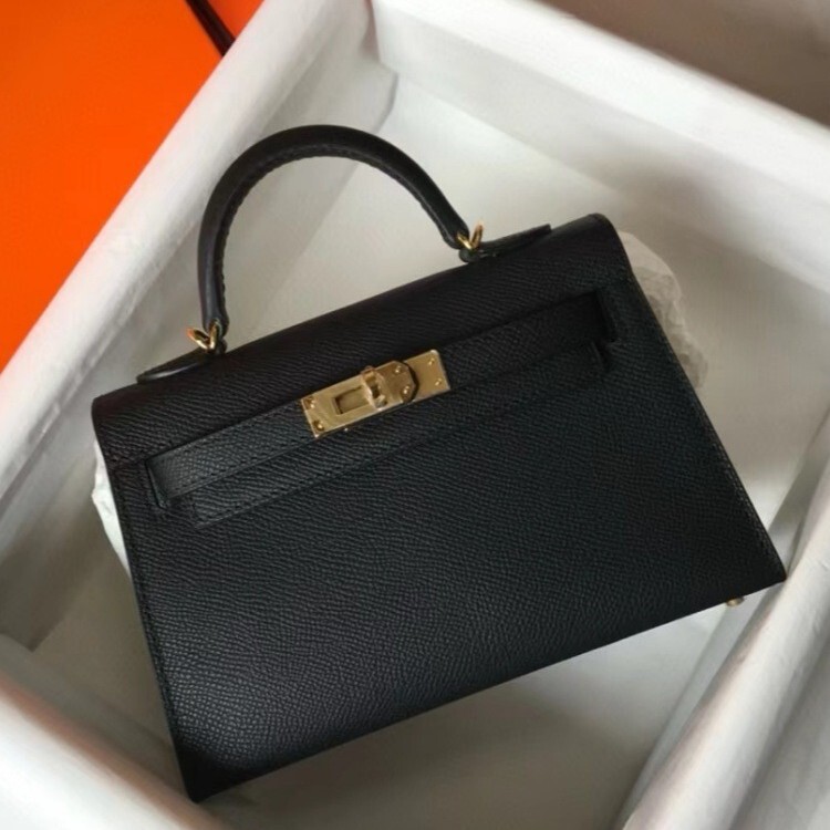 Kelly Second-Generation Palm-Pattern Steel Hardware Single-Shoulder Crossbody Mini European and American Fashion Women's Bag with Trendy Lock Design