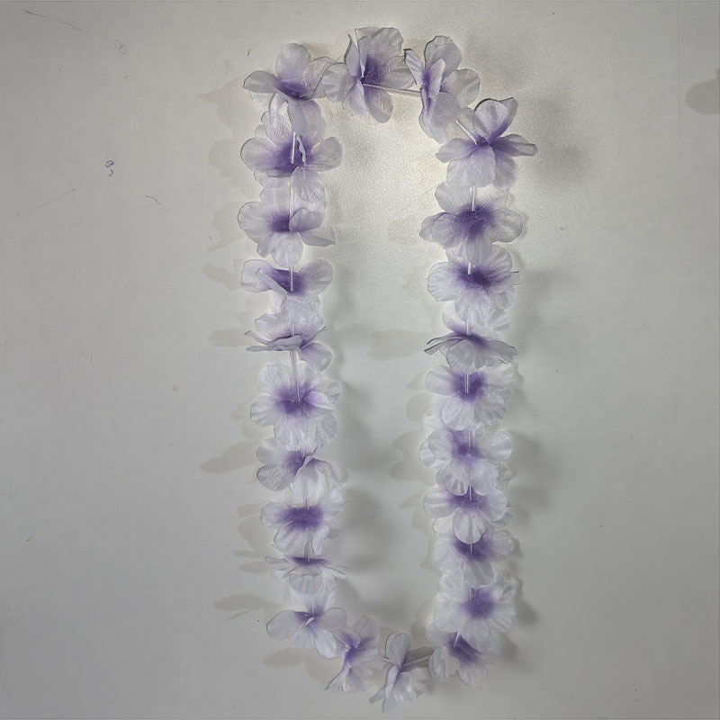 Fabricantes transfronterizos 24 pétalos de 6 cm coronas de flores de color nuevos productos festivos hawaianos de poliéster multicolor coronas de flores