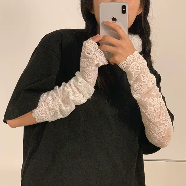 Lace Ice Sleeves for Driving, Sun Protection Sleeves, Uv Protection Arm Covers, Scar Coverings, Fake Sleeves to Cover Arms, Thin and Cool