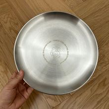 韩式ins风小熊不锈钢盘子圆盘多功能盘子烤肉盘托盘可爱野餐盘