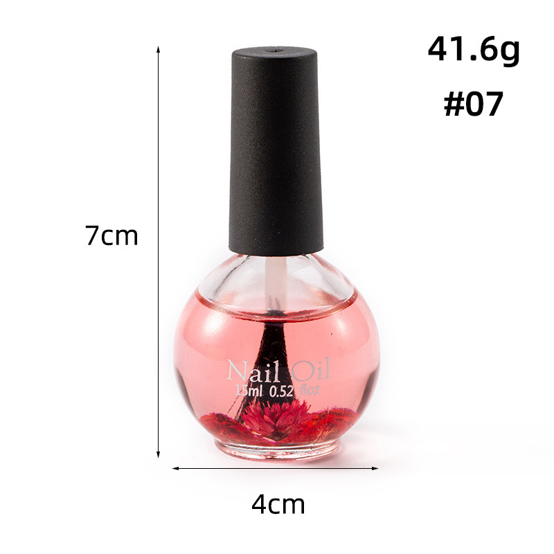 Concubina de uñas aceite de Nutrición de flores secas 15ML Cuidado del borde de las uñas Aceite hidratante anti-púas aceite de Nutrición de flores secas