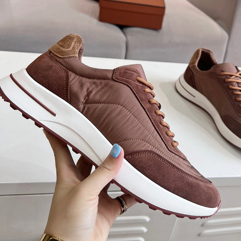 European and American Round-Toe Genuine Leather Versatile Lace-Up Thick-Soled Casual Fashion Sports Shoes for Men 2024 New Large Size 46