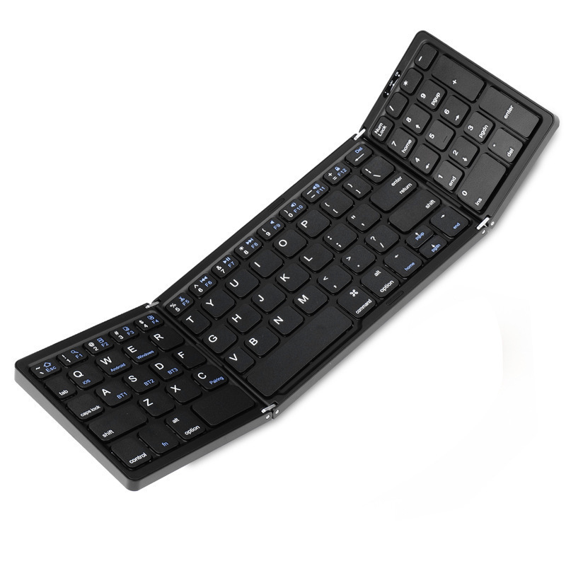 B089 triple plegable inalámbrico bluetooth conveniente teclado ultra delgado compatible multisistema tableta portátil tipo-c