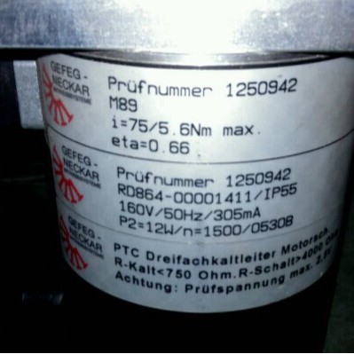 NR：1250942   EFEG-NECKAR 电机